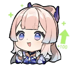 📈 Sangonomiya Kokomi Genshin Impact +100 anime, genshin impact, kokomi, kawaii, cute telegram sticker