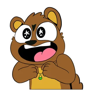 ✨ Dessin animé, Ours, Mignon, Animal, Animation whatsapp sticker