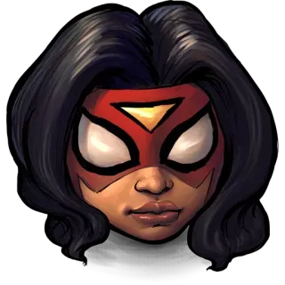 😵 Spider-Woman Spider-Woman, Marvel, superhero, comic book character, mask, woman, hero telegram sticker