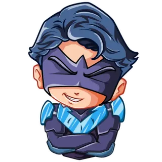 😝 Nightwing supereroe, cartone animato, fumetto, Nightwing whatsapp sticker