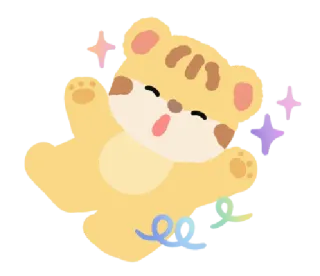 🦁 ours, dessin animé, mignon, paillettes, joyeux, animal telegram sticker