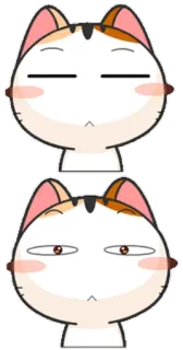 😑 gato, expresión, dibujo animado, pegatina telegram sticker