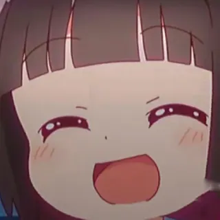 😊 anime, cartoon, girl, happy telegram sticker
