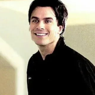 🖤 Damon Salvatore The Vampire Diaries vampiro, serie de tv, sonrisa, actor, sobrenatural whatsapp sticker