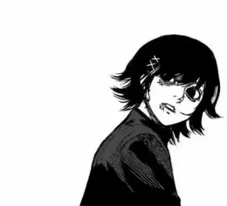 🕷 Urie Kuki Tokyo Ghoul anime, manga, gore, horror, dark fantasy, character telegram sticker