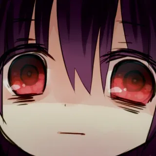 😰 Anime, Manga, Augen, Mädchen, traurig telegram sticker