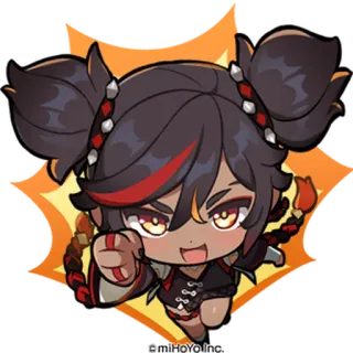 🎭 Xinyan Genshin Impact Genshin Impact, Xinyan, Anime, Videospiel Charakter, Sticker whatsapp sticker