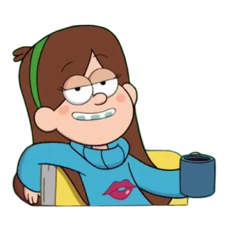 😎 Mabel Pines Gravity Falls Mabel Pines, Gravity Falls, cartoon, animated, character, television telegram sticker