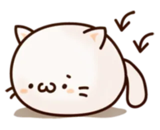 🐱 кот, милый, стикер, мультфильм, животное, каваи, чиби telegram sticker