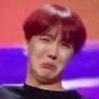 😖 J-Hope J-Hope, BTS, K-pop, meme, funny face, reaction telegram sticker