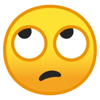 🙄 emoji, face, thinking, expression, yellow, doubtful telegram sticker