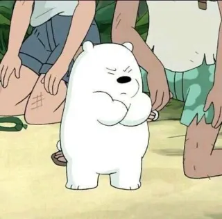 ▫️ Ice Bear We Bare Bears Cartoon, Bär, Eisbär, We Bare Bears, Wütend, Figur whatsapp sticker
