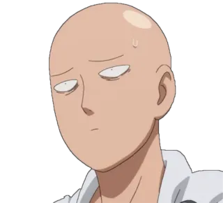 😑 Saitama One-Punch Man Anime, One-Punch Man, Saitama, Herói, Careca, Expressão, Engraçado, Personagem telegram sticker