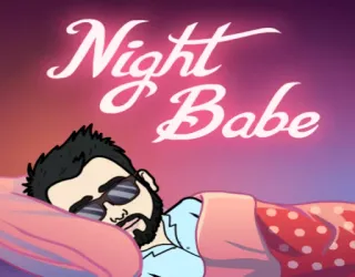 😴 Night babe noite, gata, dormindo, cama, desenho animado, homem telegram sticker