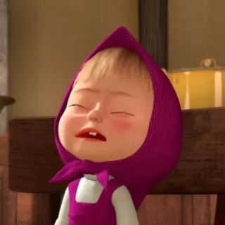 😭 Masha Masha and the Bear cartoon, meisje, animatie, Masha telegram sticker