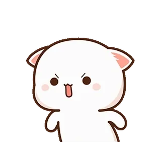 😠 gato, bravo, fofo, adesivo, desenho animado telegram sticker