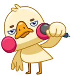 😒 pássaro, animal, fofo, pato, adesivo telegram sticker