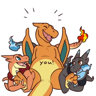 😂 Charizard you! pokemon, glurak, anime, cartoon telegram sticker
