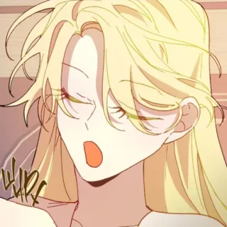 🪞 anime, manga, sleepy, yawning, blonde hair, cartoon telegram sticker