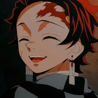 🍃 Tanjiro Kamado Demon Slayer Anime, Manga, Demon Slayer, Tanjiro, Tanjiro Kamado, sonriendo, Personaje whatsapp sticker