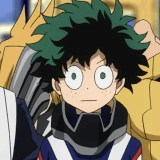 🥦 Izuku Midoriya My Hero Academia 애니메이션, 나의 히어로 아카데미아, 미도리야 이즈쿠, 데쿠, 만화 telegram sticker