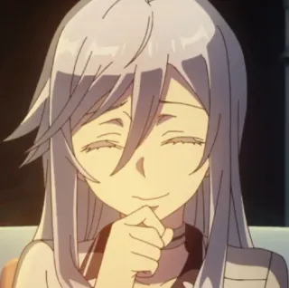 😄 Anime, Mädchen, lächelnd, Charakter, Porträt whatsapp sticker