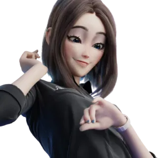 🥰 Sam cartone animato, donna, personaggio, sorriso, ragazza, Samsung telegram sticker