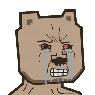 🥺 ร้องไห้, หมี, เศร้า, มีม, สัตว์, ทุกข์ใจ whatsapp sticker