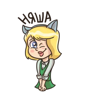🐰 动漫女孩, 卡通, 可爱, 可爱, 友善 telegram sticker