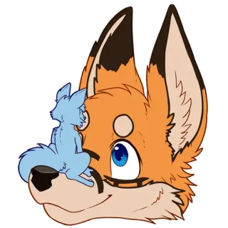 🦊 rubah, furry, binatang, imut, kartun telegram sticker
