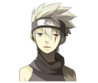 😕 Anime, Charakter, Narbe, Stirnband, Manga whatsapp sticker