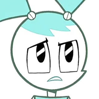 😟 Jenny Wakeman My Life as a Teenage Robot dessin animé, robot, animé, Jenny Wakeman, Ma vie de robot adolescente telegram sticker