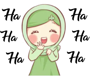 😂 Cartoon, Niedlich, Muslimisch, Hijab, Mädchen telegram sticker