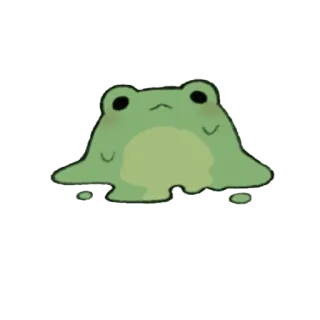 😀 개구리, 초록, 귀여운, 만화, 동물 telegram sticker