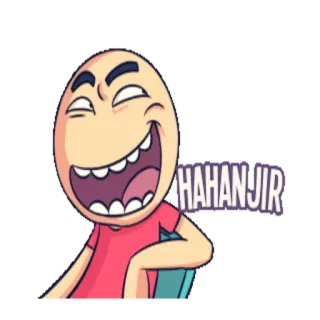 😏 HAHANJIR cartoon, emoji, funny, humor, laughing, meme telegram sticker