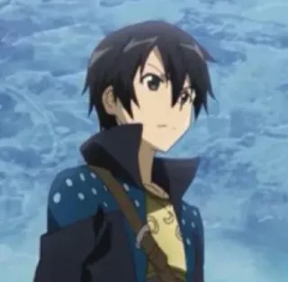 ⚔ Kirito Sword Art Online anime, character, sword art online, kirito telegram sticker