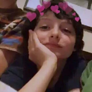 😍 cuori, filtro, persona, ritratto telegram sticker