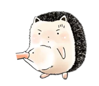 😠 hérisson, animal, dessin animé, offensant, arme à feu, mème telegram sticker