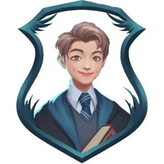 😊 Porträt, Figur, Cartoon, Schüler, Junge, Krawatte telegram sticker
