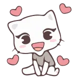 Vanilla and Pepper Cat @IMG2D telegram stickers