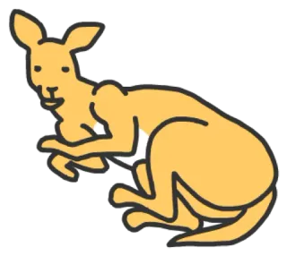 😐 Känguru, Tier, Beuteltier, Australien, Wildtier telegram sticker