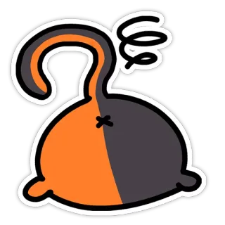 🖕 bunda, desenho animado, engraçado, brincalhão, nádegas telegram sticker
