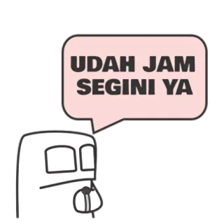 ⏱ UDAH JAM SEGINI YA 시간, 시계, 스티커, 만화, 인도네시아어, 표정 telegram sticker