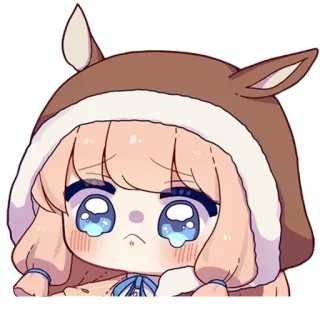 🥺 anime, cartoon, crying, sad, kawaii, emotional, chibi telegram sticker