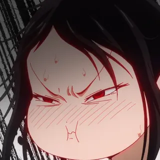 😡 Аниме, Злой, Выражение лица, Раздраженный, Мультфильм, Персонаж telegram sticker
