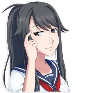 😏 Ayano Aishi Yandere Simulator Anime, Escolar, Yandere, Simulador, Videojuego, Personaje telegram sticker
