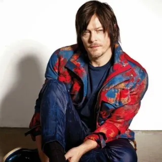 🔥 Norman Reedus Norman Reedus, ator, celebridade, retrato telegram sticker