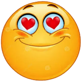 😍 Emoji, Cinta, Mata hati, Smiley, Kasih sayang, Emotikon telegram sticker