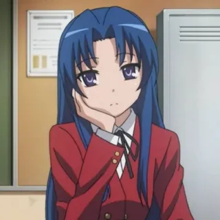 💜 Taiga Aisaka Toradora! anime, girl, toradora, school uniform, cute telegram sticker