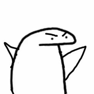 😠 stick figure, angry, cartoon, simple, outline telegram sticker